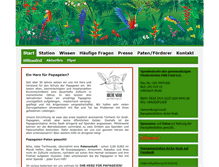 Tablet Screenshot of papageienstation.de